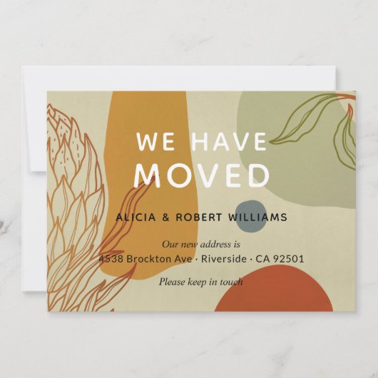 Trendy Modern Line Botanical We hebben New Home ve (Voorkant)