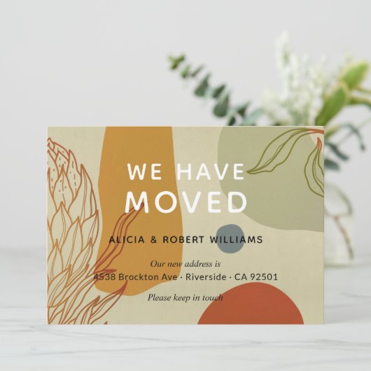 Trendy Modern Line Botanical We hebben New Home ve (Staand voorkant)