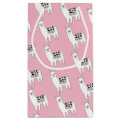 Trendy Modern Llama Sketch Klein Cadeauzakje (Achterkant)