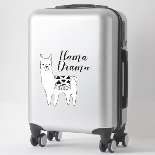 Trendy Modern Llama Sketch Llama Drama Script Sticker (Koffer)