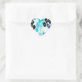 Trendy modern luipaard patroon hart sticker (Tas)