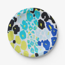 Trendy modern luipaard patroon papieren bordje