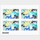 Trendy modern luipaard patroon rechthoekige sticker (Vel)