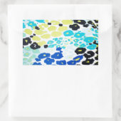 Trendy modern luipaard patroon rechthoekige sticker (Tas)