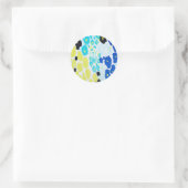 Trendy modern luipaard patroon ronde sticker (Tas)