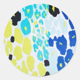 Trendy modern luipaard patroon ronde sticker