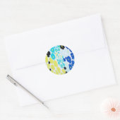 Trendy modern luipaard patroon ronde sticker (Envelop)
