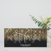 trendy modern luxe Gold Certificate Gift Kaart (Staand voorkant)