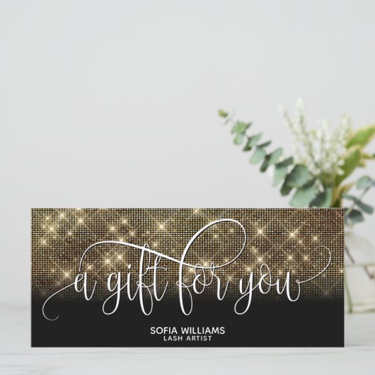 trendy modern luxe Gold Certificate Gift Kaart (Staand voorkant)