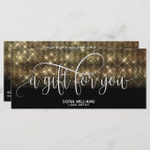 trendy modern luxe Gold Certificate Gift Kaart (Voorkant / Achterkant)