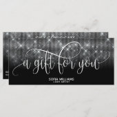 trendy modern luxe Silver Certificate Gift Kaart (Voorkant / Achterkant)