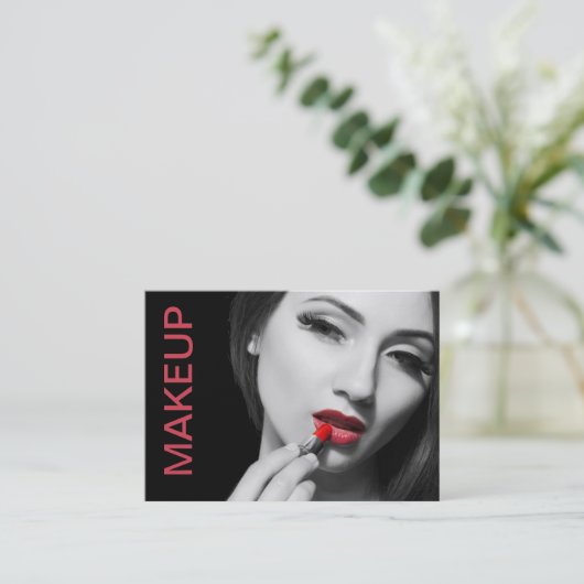 Trendy Modern Makeup Artiest Visitekaartjes (Staand voorkant)