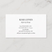 Trendy Modern Makeup Artist Photo Script Visitekaartje (Achterkant)