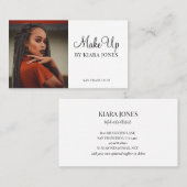Trendy Modern Makeup Artist Photo Script Visitekaartje (Voorkant / Achterkant)