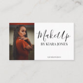 Trendy Modern Makeup Artist Script Foto Visitekaartje (Voorkant)