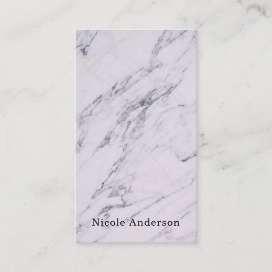 Trendy Modern Marble Elegant Chic Glam Visitekaartje (Voorkant)