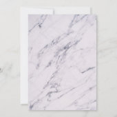 Trendy Modern Marble Elegant Wedding Invitations Kaart (Achterkant)