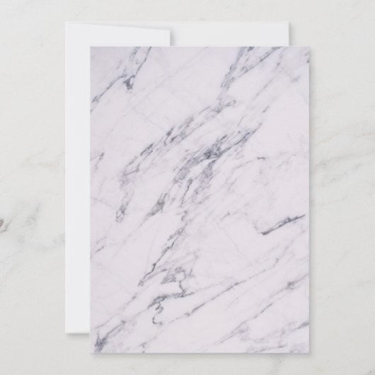 Trendy Modern Marble Elegant Wedding Invitations Kaart (Achterkant)