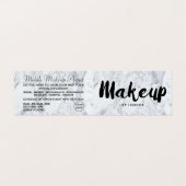 Trendy Modern Marble Makeup Artist Loyalty Card Visitekaartje (Buitenkant ongevouwen)