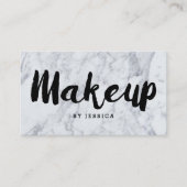 Trendy Modern Marble Makeup Artist Visitekaartje (Voorkant)