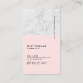 Trendy Modern Marble Makeup Artist Visitekaartje (Achterkant)