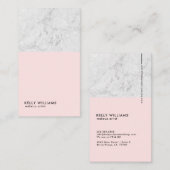 Trendy Modern Marble Makeup Artist Visitekaartje (Voorkant / Achterkant)