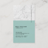 Trendy Modern Marble Makeup Artist Visitekaartje (Achterkant)