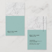 Trendy Modern Marble Makeup Artist Visitekaartje (Voorkant / Achterkant)