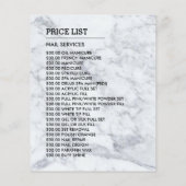 Trendy Modern Marble Nail Technicien, Nail Salon Flyer (Achterkant)