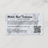 Trendy Modern Marble Nail-technicus Visitekaartje (Achterkant)