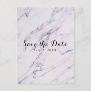 Trendy Modern Marble Wedding Save the Date Aankondigingskaart