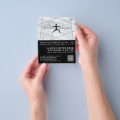 Trendy Modern Marble Yoga Class Adverteren Flyer (Hand)
