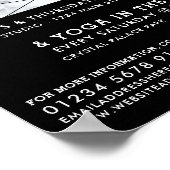 Trendy Modern Marble Yoga Class Adverteren Poster (Hoek)