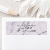 Trendy Modern Marmer Elegante bruiloft uitnodiging Etiket (Insitu)