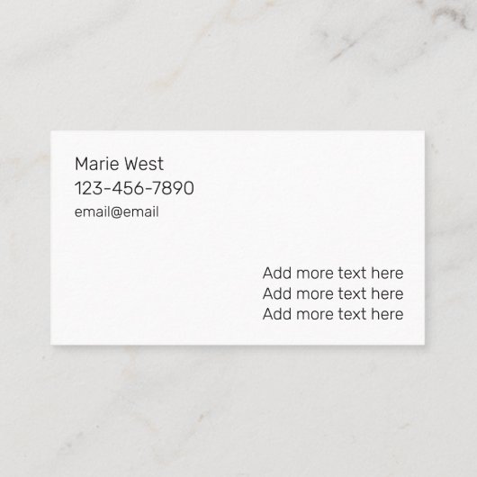 Trendy Modern Massage Services Visitekaartje (Achterkant)