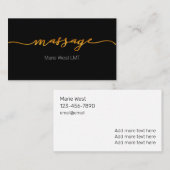 Trendy Modern Massage Services Visitekaartje (Voorkant / Achterkant)