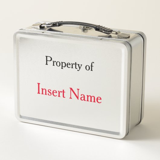 Trendy Modern Metal Lunch Box (Achterkant)