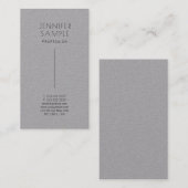 Trendy Modern Minimaal Elegant Premium Grijs Visitekaartje (Voorkant / Achterkant)