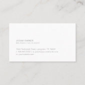 Trendy, modern, minimaal en ophisticated grijs visitekaartje (Achterkant)