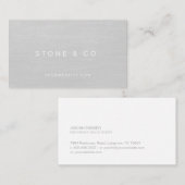 Trendy, modern, minimaal en ophisticated grijs visitekaartje (Voorkant / Achterkant)
