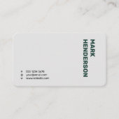 Trendy Modern Minimal Emerald Green Visitekaartje (Voorkant)