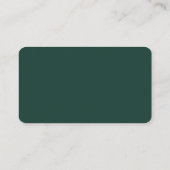 Trendy Modern Minimal Emerald Green Visitekaartje (Achterkant)