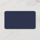 Trendy Modern Minimal Navy Blue Visitekaartje (Achterkant)