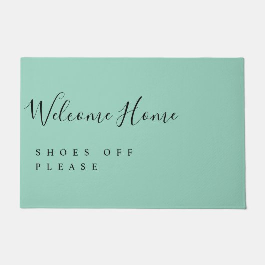 Trendy Modern Minimal Welcome Shoes Off  Deurmat (Voorkant)