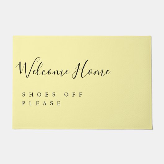 Trendy Modern Minimal Welcome Shoes Off  Deurmat (Voorkant)