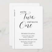 Trendy Modern Minimalist Christelijk Wedding Kaart (Voorkant / Achterkant)