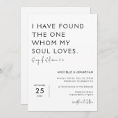 Trendy Modern Minimalist Christelijk Wedding Kaart (Voorkant / Achterkant)