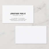 Trendy Modern Minimalist Design Elegant Sjabloon Visitekaartje (Voorkant / Achterkant)