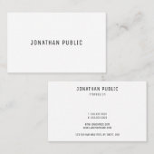 Trendy Modern Minimalist Elegant Simple Sjabloon Visitekaartje (Voorkant / Achterkant)