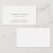 Trendy Modern Minimalist Elegant Simple Sjabloon Visitekaartje (Voorkant / Achterkant)